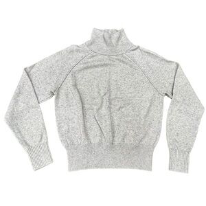 Lilla P Gray Turtleneck Sweater XS | Cotton Cashmere Blend